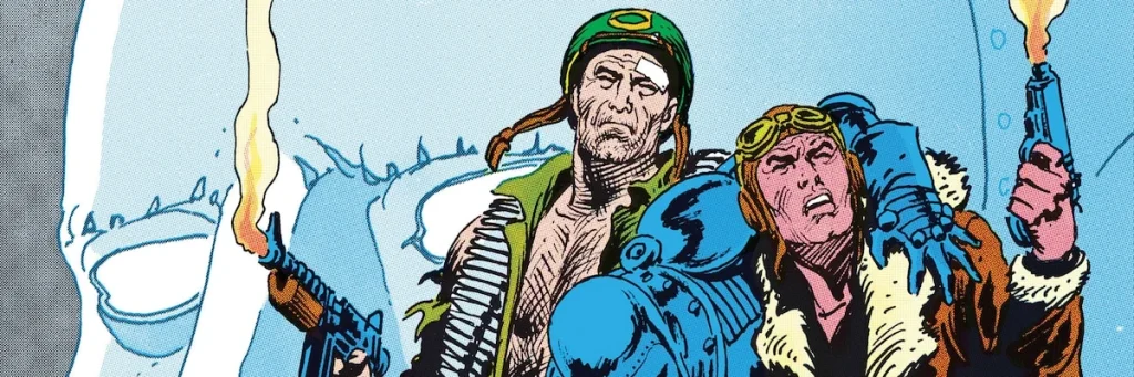 Arte de Joe Kubert con Sgt. Rock y personajes de sus cómics de guerra